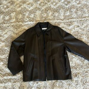 Black leather jacket